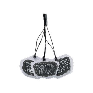 Handmade "From The Heart" Gift Tags, Set of 3, Black and White Polka dots